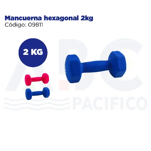 [09811] Mancuerna hexagonal 2kg