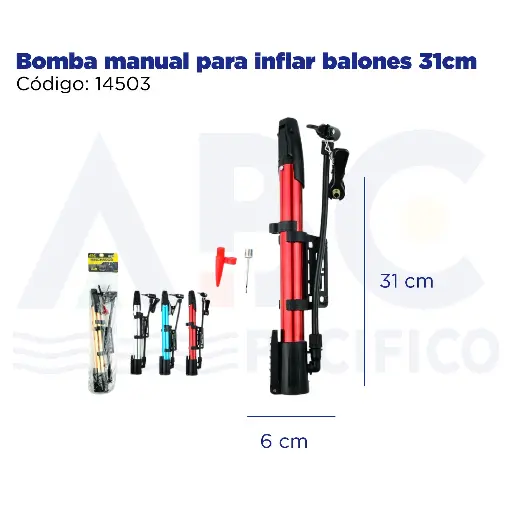 [14503] Bomba manual para inflar balones 31cm