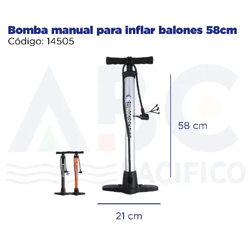 [14505] Bomba manual para inflar balones 58cm
