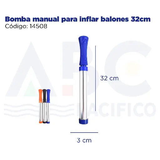 [14508] Bomba manual para inflar balones 32cm