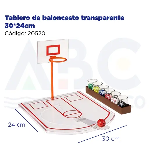 [20520] Tablero de baloncesto transparente 30*24cm