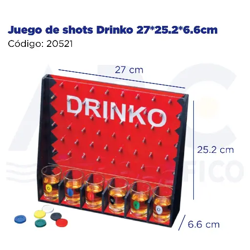 [20521] Juego de shots Drinko 27*25.2*6.6cm