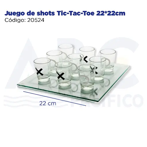 [20524] Juego de shots Tic-Tac-Toe 22*22cm