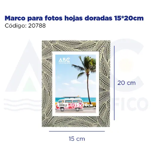 [20788] Marco para fotos hojas doradas 15*20cm