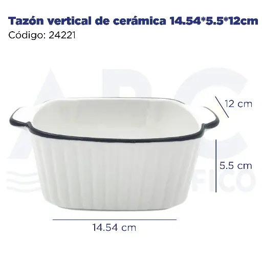 [24221] Tazón vertical de cerámica 14.54*5.5*12cm