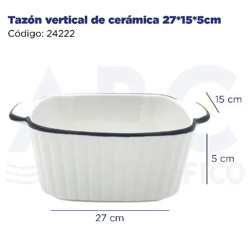 [24222] Tazón vertical de cerámica 27*15*5cm