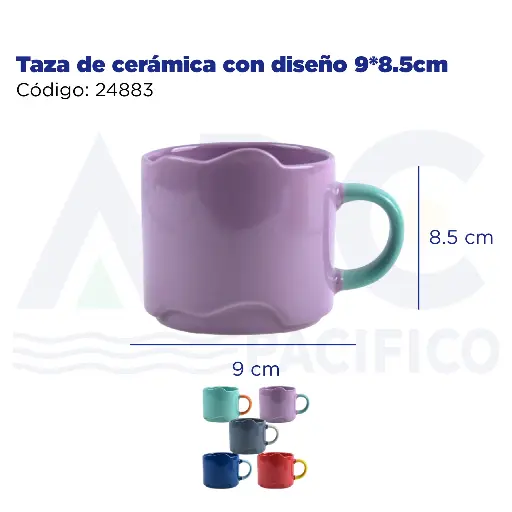 [24883] Taza de cerámica con diseño 9*8.5cm