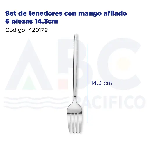 [420179] Set de tenedores con mango afilado 6 piezas 14.3cm