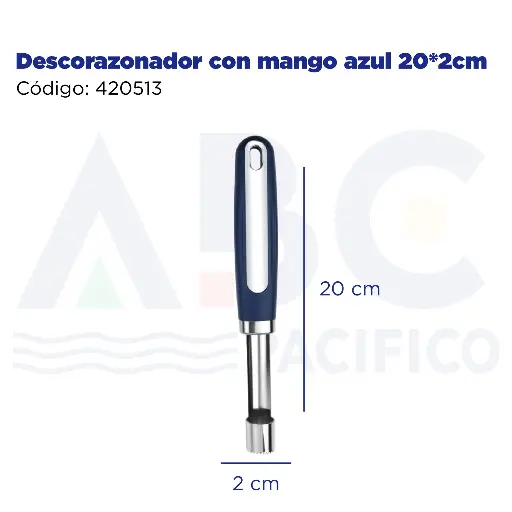[420513] Descorazonador con mango azul 20*2cm