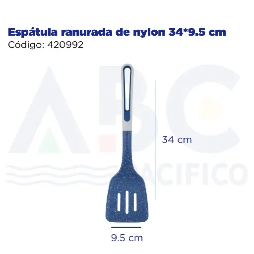 [420992] Espátula ranurada de nylon 34*9.5cm