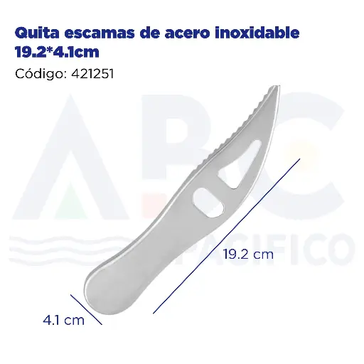 [421251] Quita escamas de acero inoxidable 19.2*4.1cm