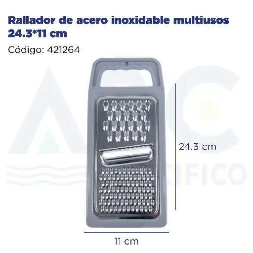 [421264] Rallador de acero inoxidable multiusos 24.3*11cm