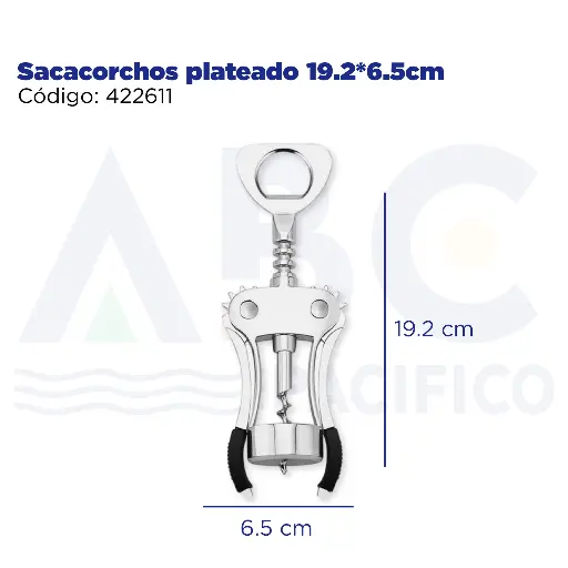 [422611] Sacacorchos plateado 19.2*6.5cm