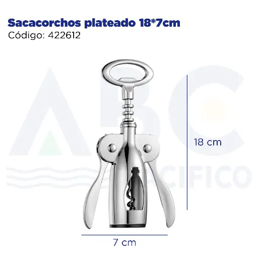 [422612] Sacacorchos plateado 18*7cm