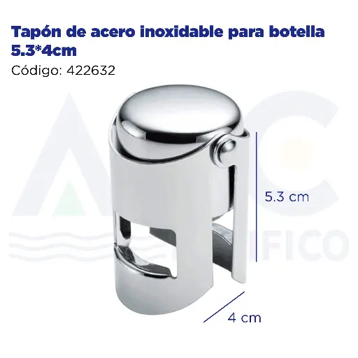 [422632] Tapón de acero inoxidable para botella 5.3*4cm