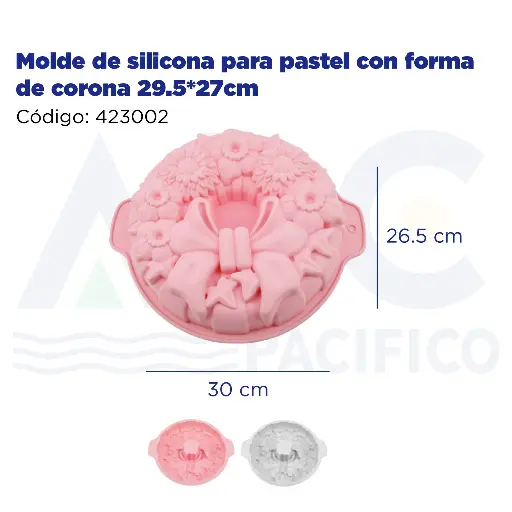 [423002] Molde de silicona para pastel con forma de corona 29.5*27cm 