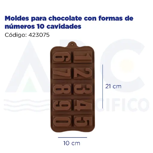 [423075] Moldes para chocolate con formas de números 10 cavidades