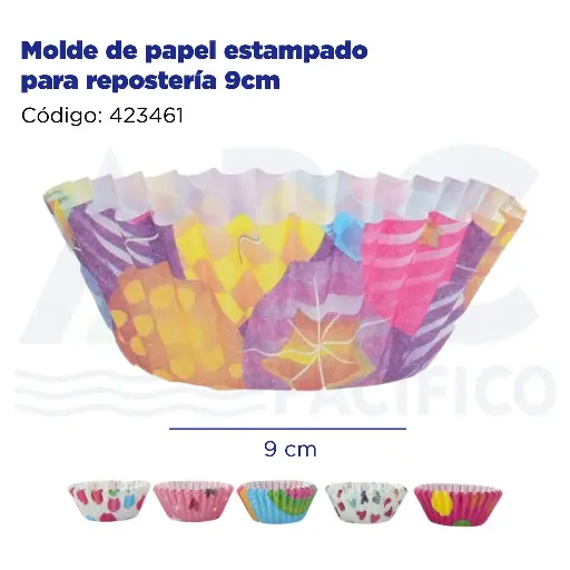 [423461] Molde de papel estampado para repostería 9cm