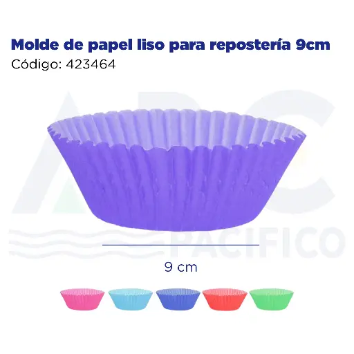 [423464] Molde de papel liso para repostería 9cm