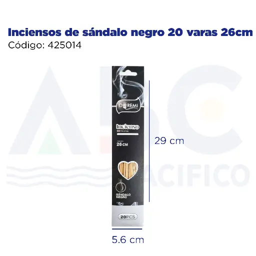 [425014] Inciensos de sándalo negro 20 varas 26cm