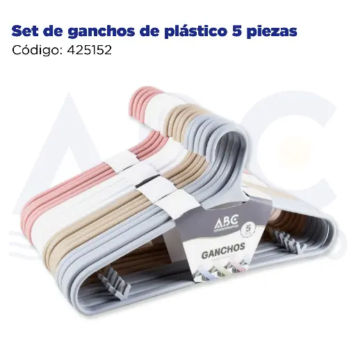 [425152] Set de ganchos de plástico 5 piezas