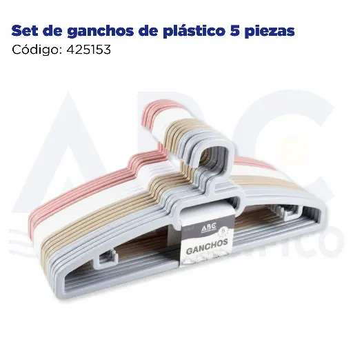 [425153] Set de ganchos de plástico 5 piezas