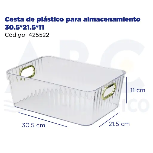 [425522] Cesta de plástico para almacenamiento 30.5*21.5*11
