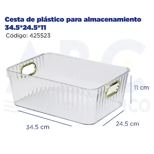[425523] Cesta de plástico para almacenamiento 34.5*24.5*11