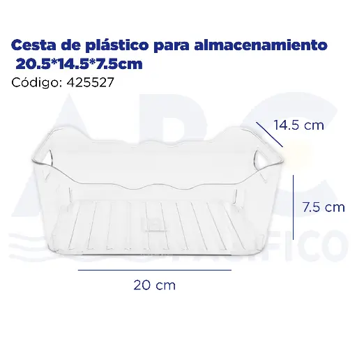 [425527] Cesta de plástico para almacenamiento 20.5*14.5*7.5cm