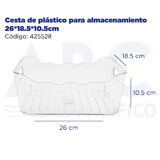 [425528] Cesta de plástico para almacenamiento 26*18.5*10.5cm