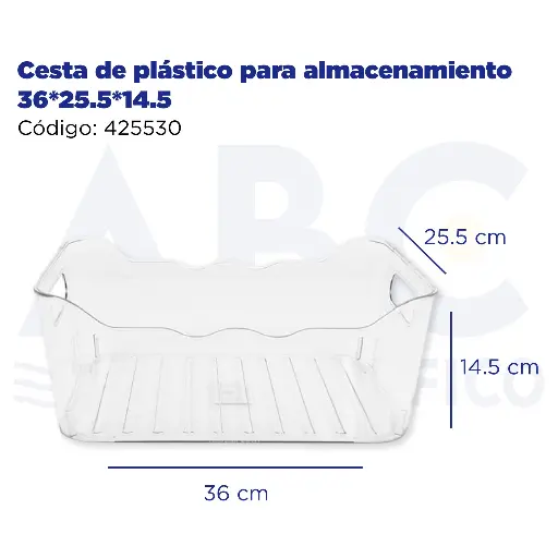 [425530] Cesta de plástico para almacenamiento 36*25.35*14.5