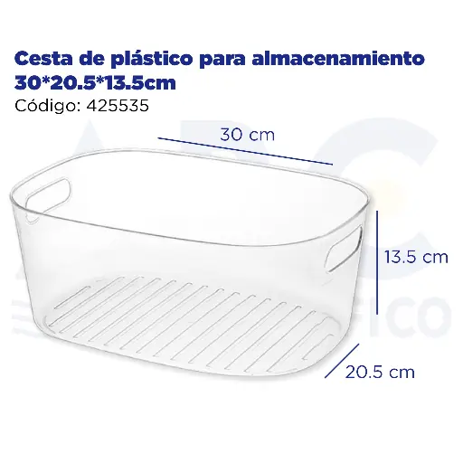 [425535] Cesta de plástico para almacenamiento 30*20.5*13.5cm