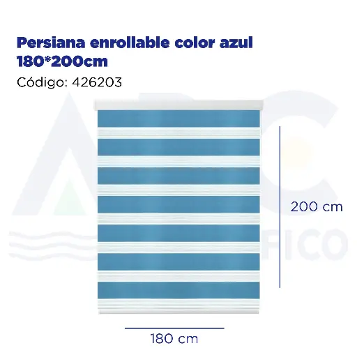 [426203] Persiana enrollable color azul 180*200cm