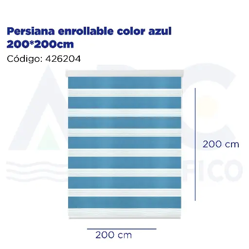 [426204] Persiana enrollable color azul 200*200cm