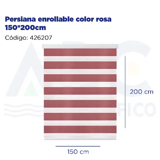 [426207] Persiana enrollable color rosa 150*200cm