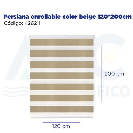 [426211] Persiana enrollable color beige 120*200cm