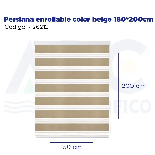 [426212] Persiana enrollable color beige 150*200cm