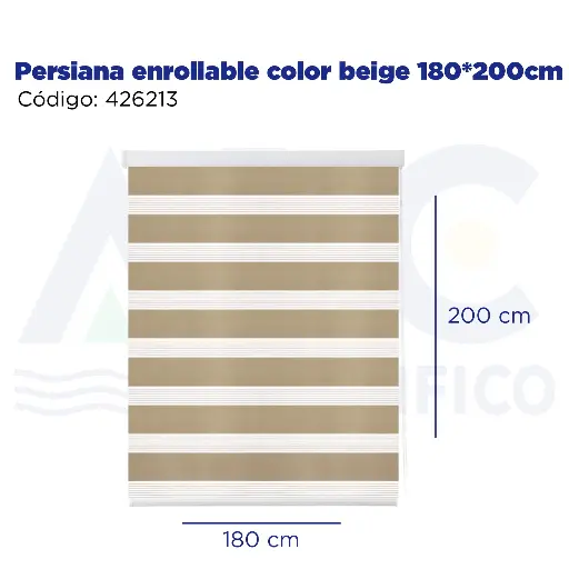 [426213] Persiana enrollable color beige 180*200cm