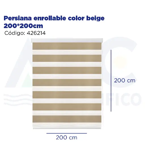 [426214] Persiana enrollable color beige 200*200cm