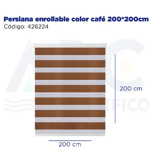 [426224] Persiana enrollable color café 200*200cm