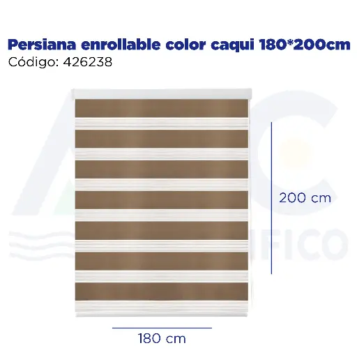 [426238] Persiana enrollable color caqui 180*200cm