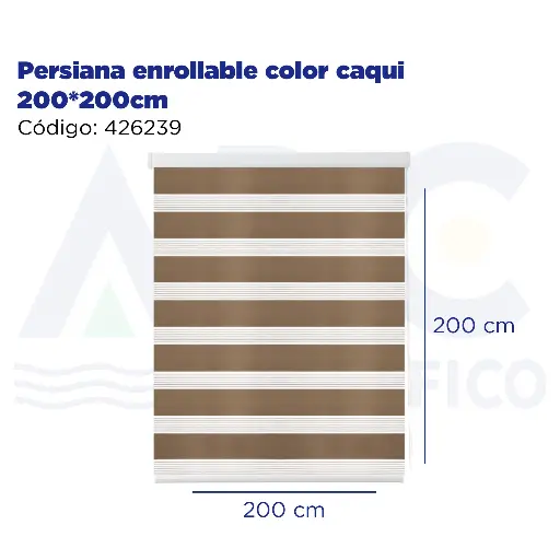 [426239] Persiana enrollable color caqui 200*200cm