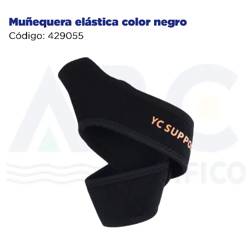 [429055] Muñequera elástica color negro