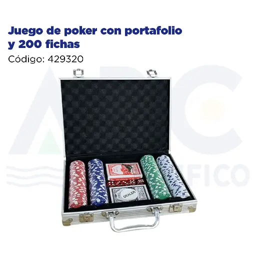 [429320] Juego de poker con portafolio y 200 fichas