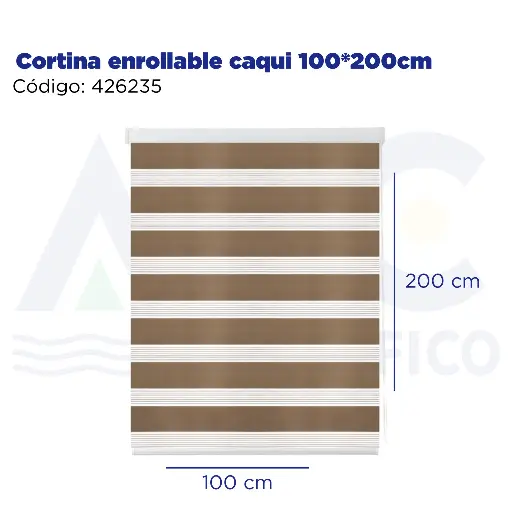 [426235] Cortina enrollable caqui 100*200cm