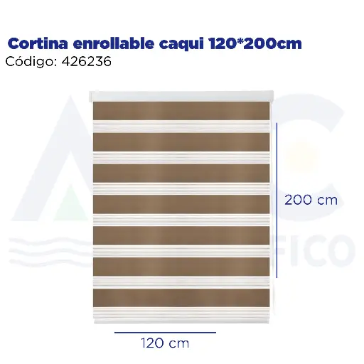 [426236] Cortina enrollable caqui 120*200cm
