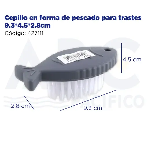 [427111] Cepillo en forma de pescado para trastes 9.3*4.5*2.8cm