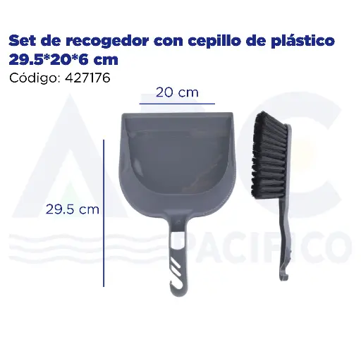 [427176] Set de recogedor con cepillo de plástico 29.5*20*6 cm