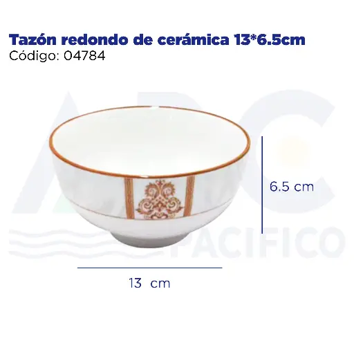 [04784] Tazón redondo de cerámica 13*6.5cm