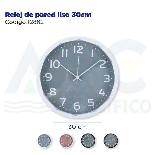 [12862] Reloj de pared liso 30cm